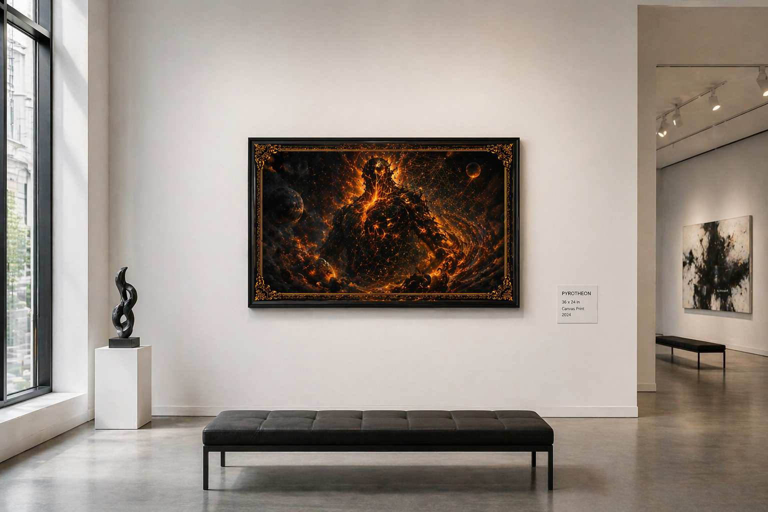 PYROTHEON — Phase I: Ignition Artifact | Limited Edition Mythic Canvas (1 of 10, 36×24 Framed)