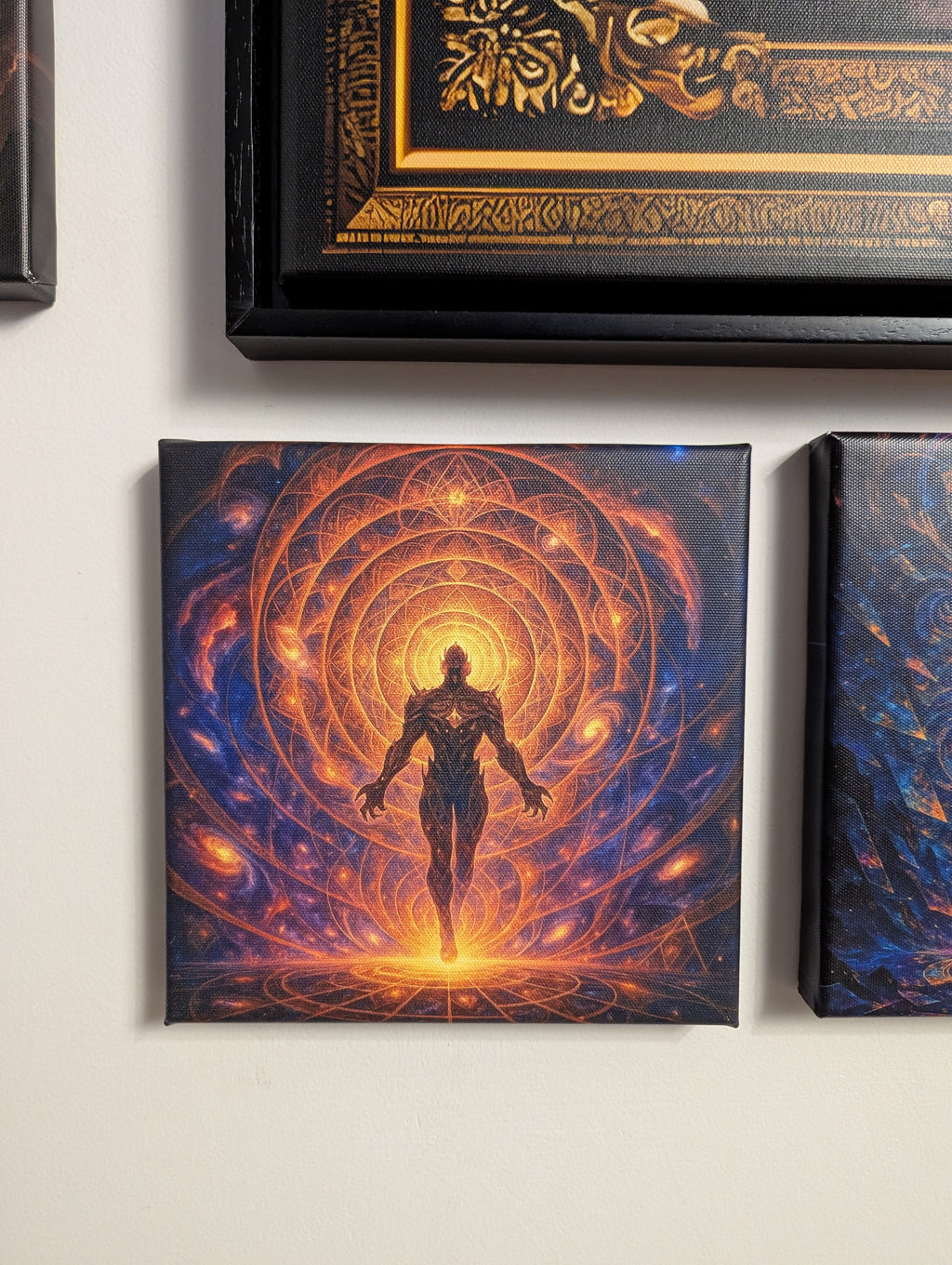 ORAINTHUL 8×8 art print held in hand — scale reference photo