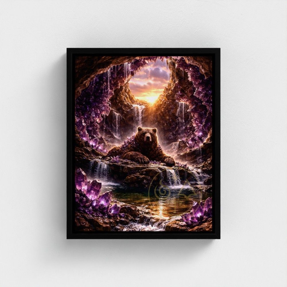 AURELITH — The Amethyst Warden | Limited Edition Mythic Canvas (1 of 100, 16×24 Framed)