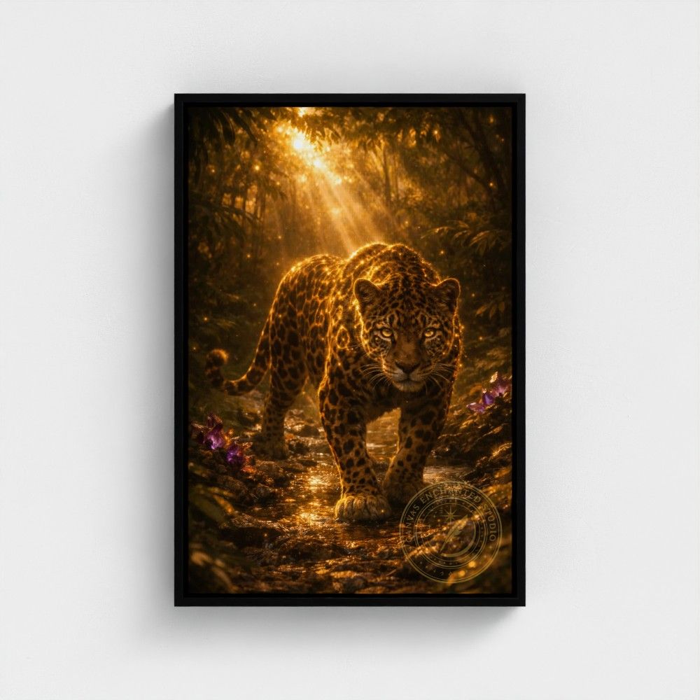 KAELITH — The Solar Sentinel | Limited Edition Mythic Canvas (1 of 50, 16×24 Framed)